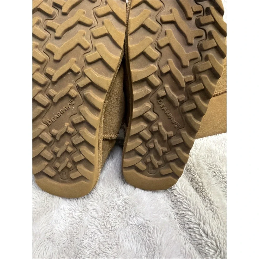 Bear Paw Tall Boots Size 8 Brown Suede Treated With Weather Proof